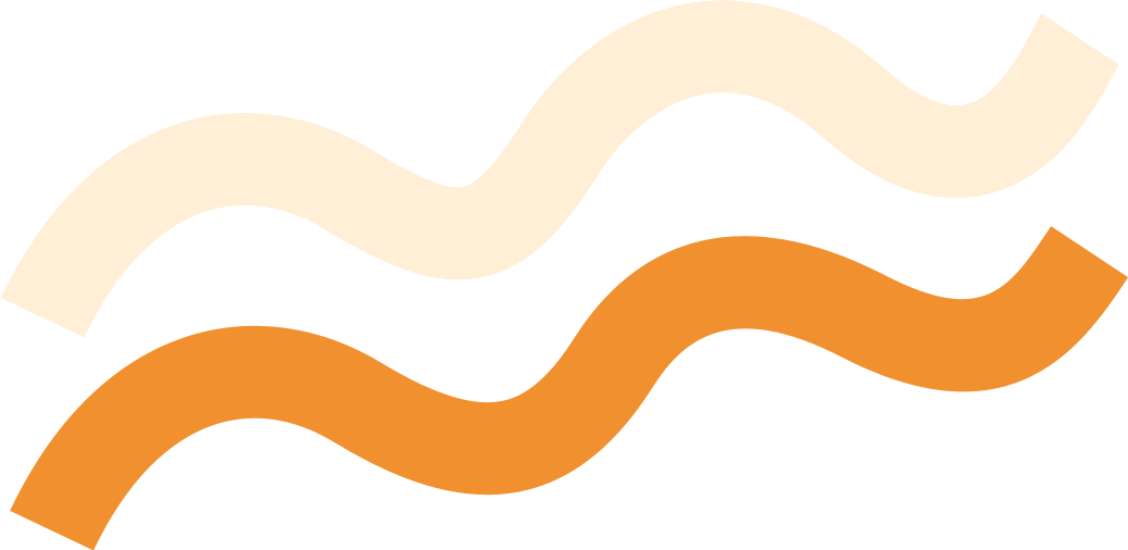 Des vagues blanche et oranges.