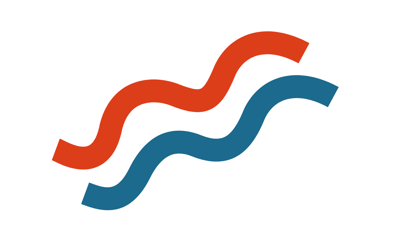 vague bleu et rouge