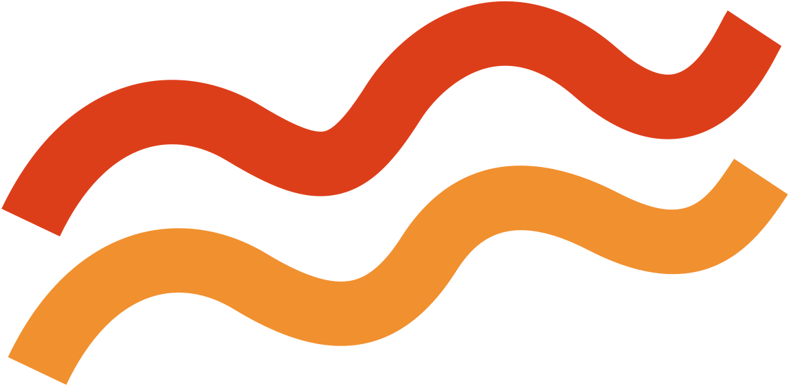 Des vagues jaune orange et rouges